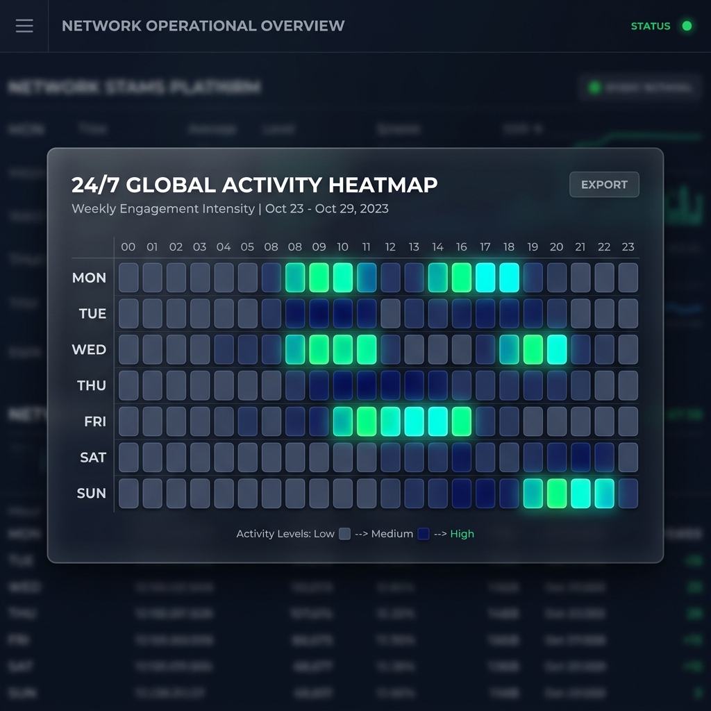 Weekly 24/7 Heatmap Analysis